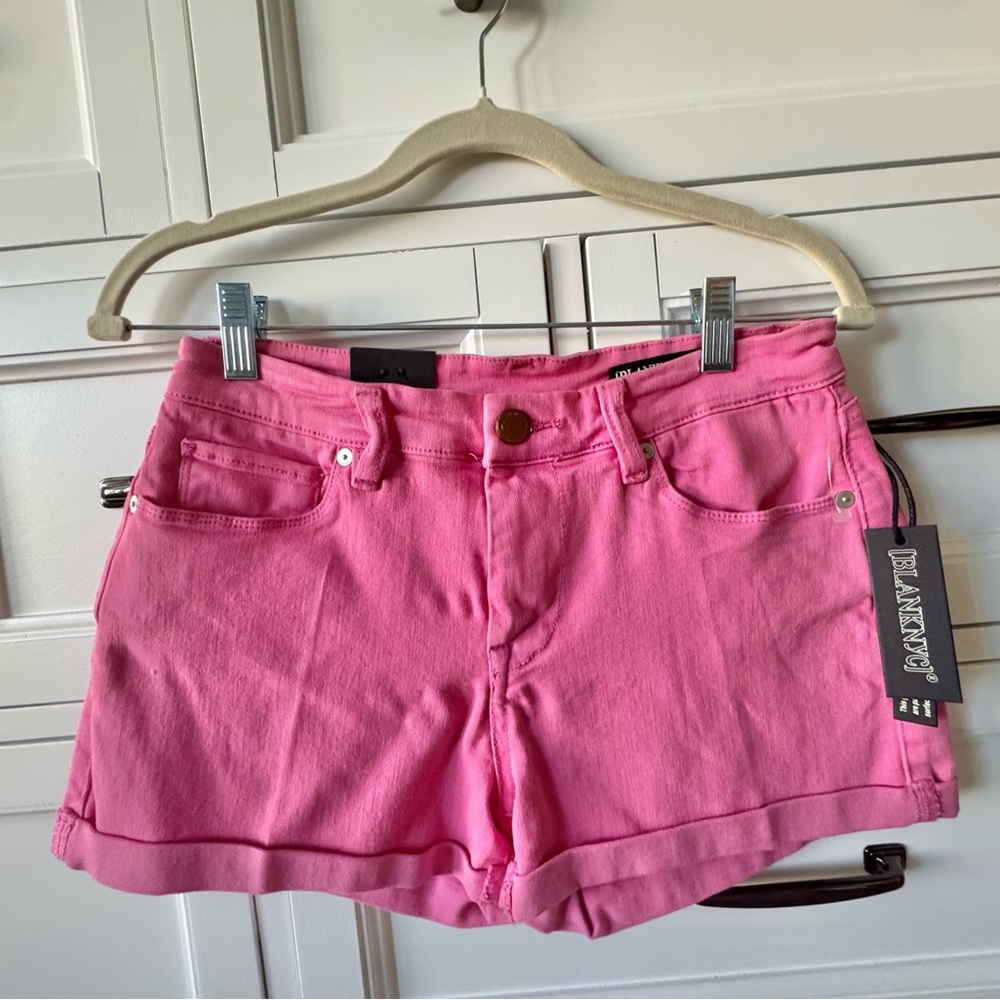 NWT Blank NYC PINK DEMON DENIM SHORTS SIZE 27